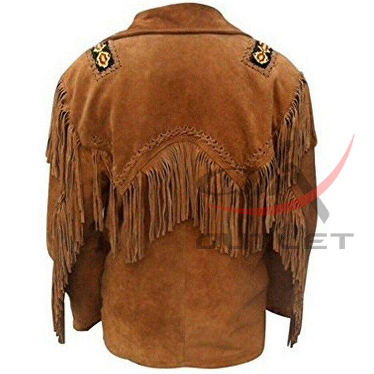 Men's Cowboy Western Style Jacket Brown image 1