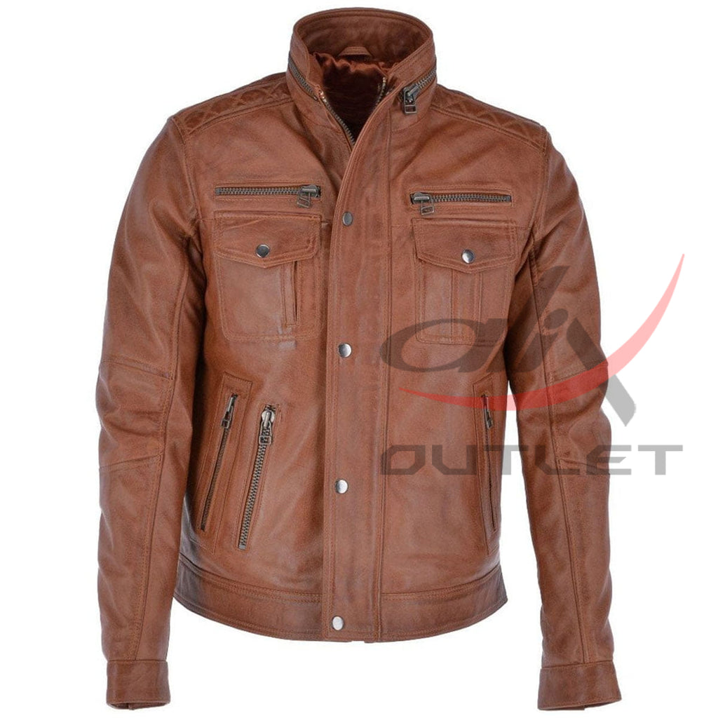 Real Leather Seven Pocket Jacket image 0