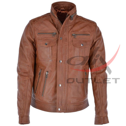 Real Leather Seven Pocket Jacket image 0