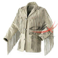 Men's Western Style Fringed Suede Jacket image 0