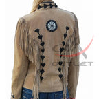 Cowgirl Western Fringed Jacket Bones Bead Work image 1