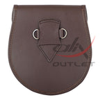 Scottish Sporran Rose Tartan Brown Leather image 1