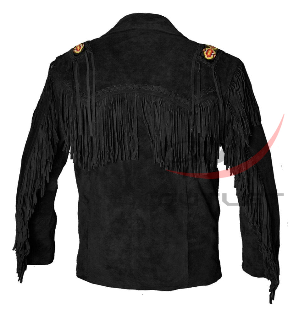 Men's Cowboy Sude Jacket Fringed image 1