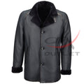 Men's Real Leather Coat Single Breasted image 0