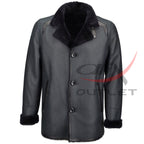 Men's Real Leather Coat Single Breasted image 0