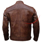 Classic Biker Leather Quilted Style Jacket image 1