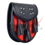 Scottish Sporran McGregor Tartan Black Leather image 2