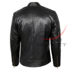 Classic Biker Real Leather Jacket Black image 1
