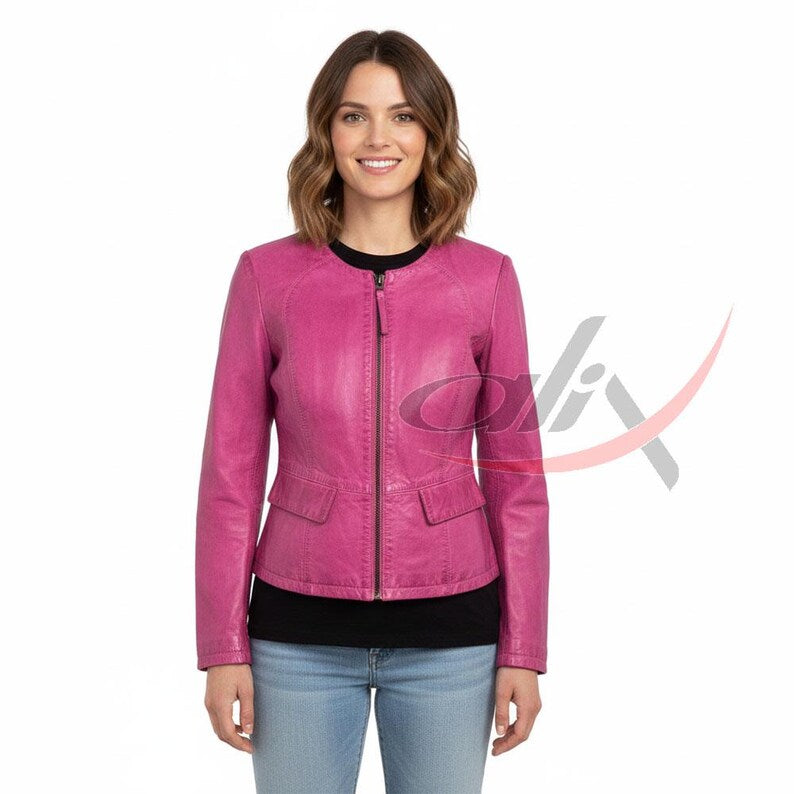 Women Fashion Leather Jacket