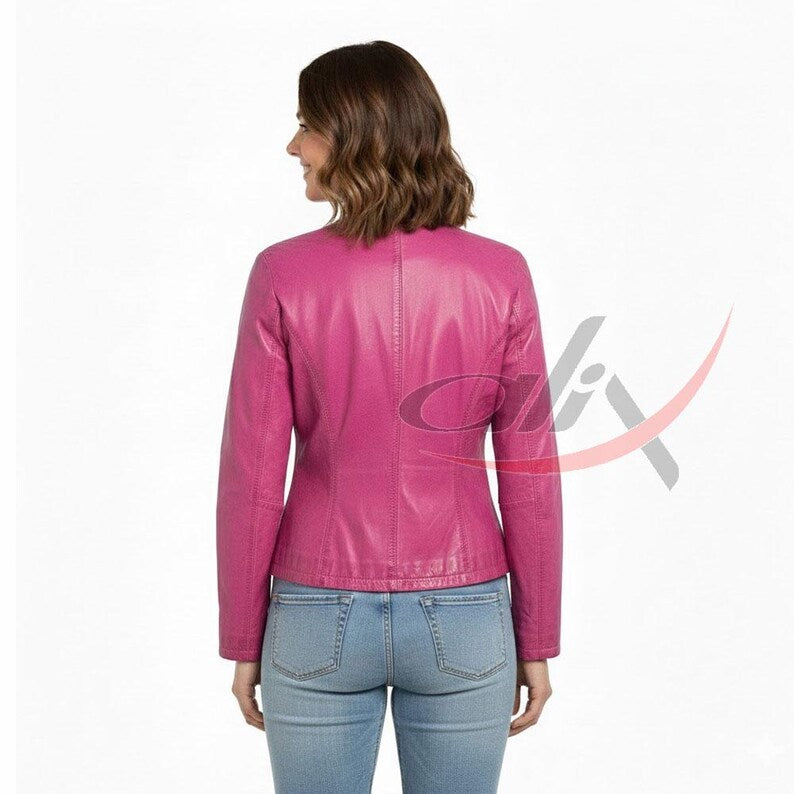 Women Fashion Leather Jacket