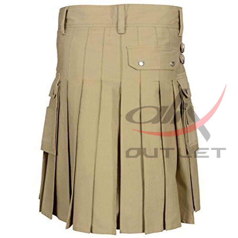 Utility Khaki Cotton Kilt