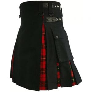 Hybrid Utility - Black Cotton & Wallace Kilt - Image 2
