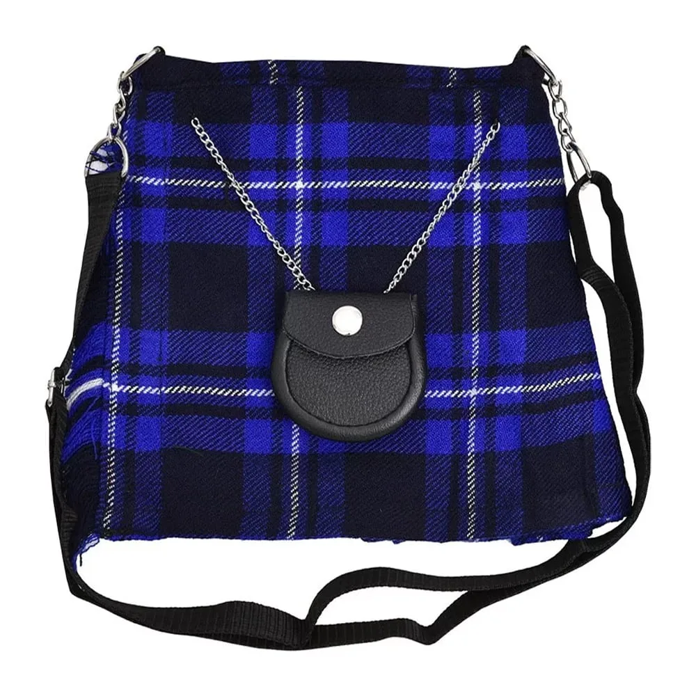 Ladies Purse Blue Tartan