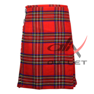 Royal Stewart Tartan 8 Yard Kilt for Men Traditional Scottish Kilt - Image 1