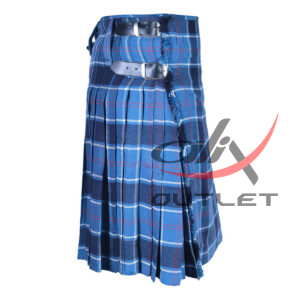US Navy Tartan 8 Yard Kilt for Men Traditional Scottish Kilt - Image 2