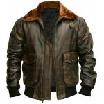 G1 Aviator A2 Leather Jacket Distressed Brown Bomber