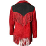 Women's Western Jacket Red Suede - Image 2