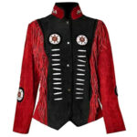 Women's Wild West Suede Jacket Red & Black