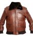 G-1 Navy Aviator Real Leather Bomber Jacket Distressed Brown