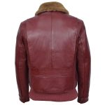 Ginger Fur Collar Leather Jacket - Image 2