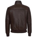 Retro Quilted Bomber Leather Jacket - Image 2