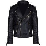 Leather Padded Flop Jacket