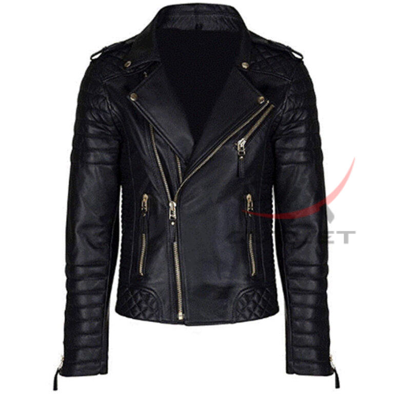 Leather Padded Flop Jacket