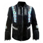 Men's Cowboy Jacket Fringed Bone & Bead Work