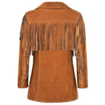 Women's Western Style Jacket Brown Suede - Image 2