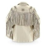 Men's Western Style Fringed Suede Jacket - Image 2