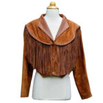 Women's Cowgirl Suede Jacket Fringed