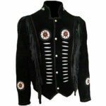 Men's Leather Suede Jacket Western Style