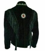 Men's Leather Suede Jacket Western Style - Image 2