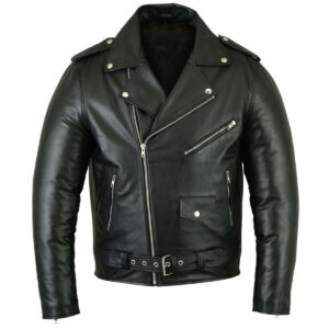 Brando Biker Leather Jacket Black