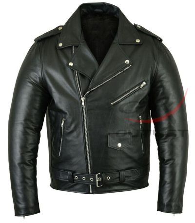 Brando Biker Leather Jacket Black