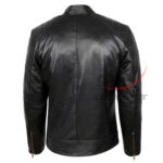 Classic Biker Real Leather Jacket Black - Image 2