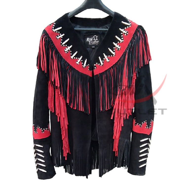 27 (1) Women's Native Style Jacket with bone & beads