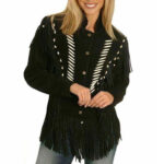 Western Style Suede Jacket for Her