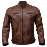 Classic Biker Leather Quilted Style Jacket