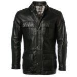 Cafe Racer Coat Long Hip Length Leather Jacket