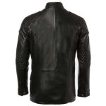 Cafe Racer Coat Long Hip Length Leather Jacket - Image 2