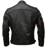 Quilted Style Biker Jacket Classic Leather - Image 2