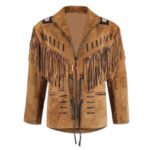 Western Style Bone & Fringed Jacket