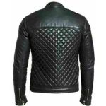 Cafe Racer Jacket Real Leather Quilted Black - Image 2