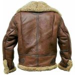 B3 Bomber Aviator Jacket Fur Shearling Leather Jacket - Image 2