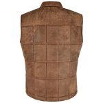Suede Leather Vest Vintage Brown - Image 2