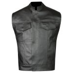 Club Style Biker Leather Vest