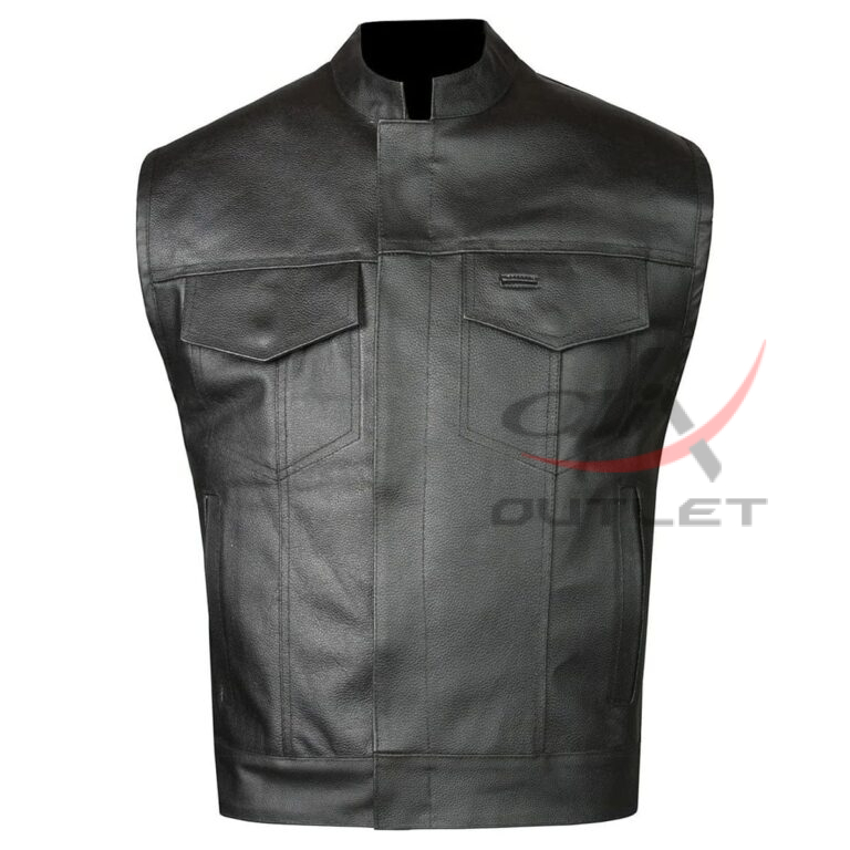 Club Style Biker Leather Vest