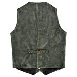 Leather Hunter Vest Distressed Green - Image 2