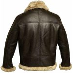 RAF B3 Bomber Leather Jacket Aviator Pilot Shearling for Men - Image 2